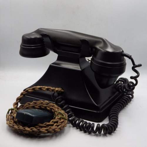 Black Bakelite 200 Series GPO Vintage Pyramid Telephone image-4