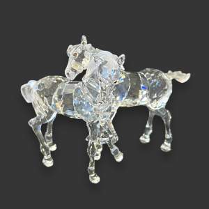 Swarovski Crystal Pair of Foals