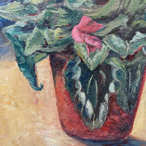 Flowers in a Pot Oil on Canvas image-3