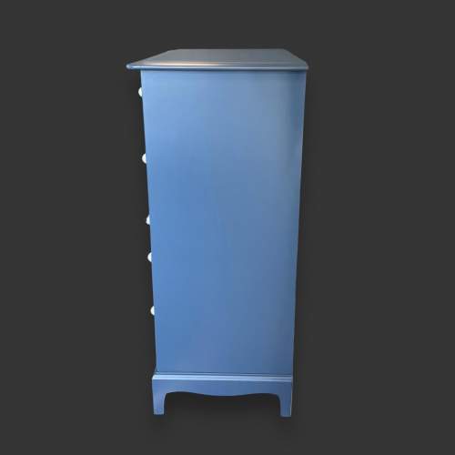 Stag Tallboy Chest of Drawers in Blue Lacquer image-3