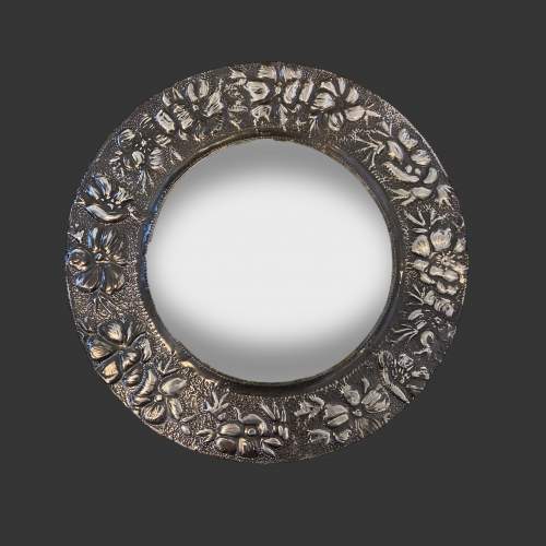 Arts & Crafts Pewter Convex Wall Mirror image-1