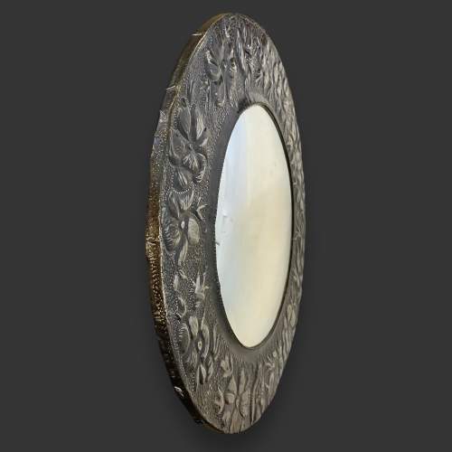 Arts & Crafts Pewter Convex Wall Mirror image-4