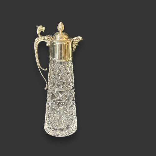 Mappin & Webb Silver Plate and Cut Glass Claret Jug image-1