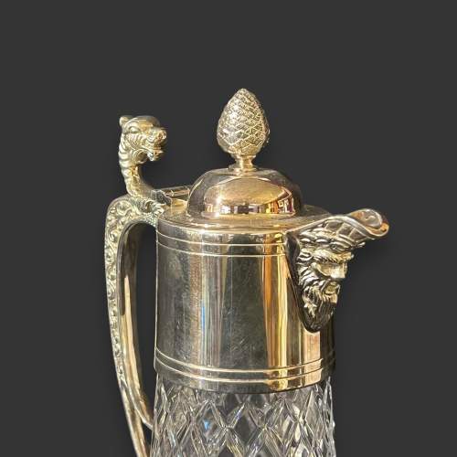 Mappin & Webb Silver Plate and Cut Glass Claret Jug image-2