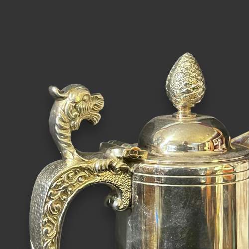 Mappin & Webb Silver Plate and Cut Glass Claret Jug image-3