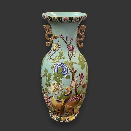 Impressive Hand Painted Relief Chinese Vase image-4