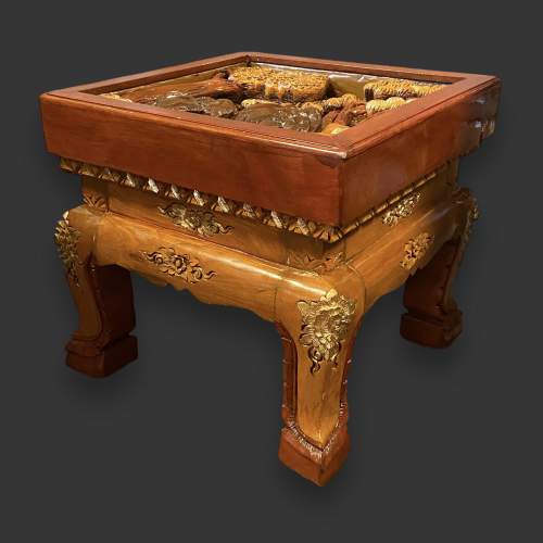 Eastern Highly Carved Hardwood Coffee Table image-1