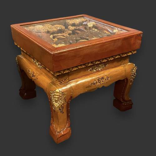 Eastern Highly Carved Hardwood Coffee Table image-2