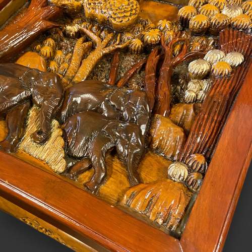 Eastern Highly Carved Hardwood Coffee Table image-4