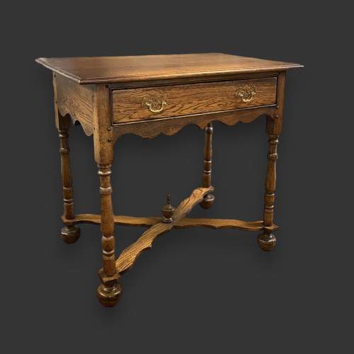 Solid Oak William and Mary Style Lowboy image-1