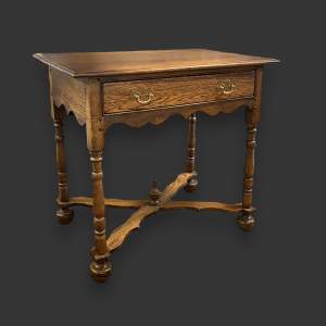 Solid Oak William and Mary Style Lowboy