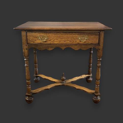 Solid Oak William and Mary Style Lowboy image-3