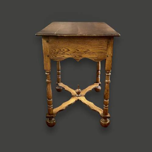 Solid Oak William and Mary Style Lowboy image-5