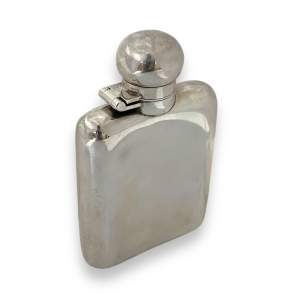 Late Victorian Silver Plated Hip Flask