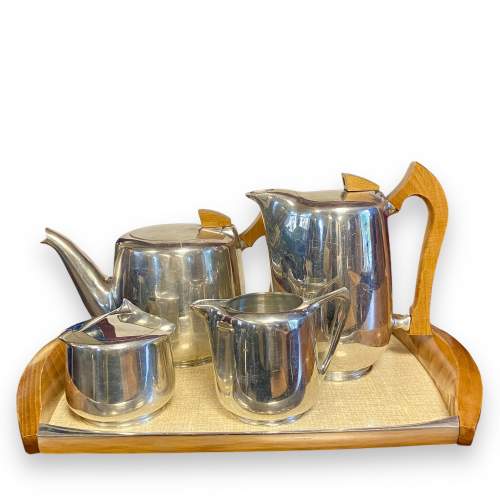 Picquot Ware Aluminium Teaset on Tray image-4