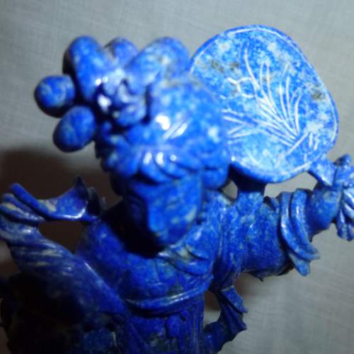 A Carved Blue Stone Figure of an Oriental Lady image-2