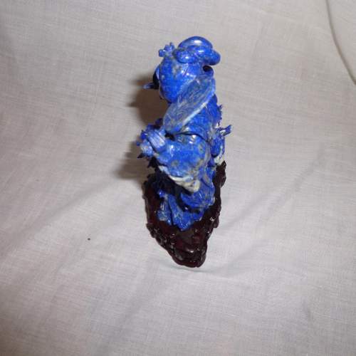 A Carved Blue Stone Figure of an Oriental Lady image-6