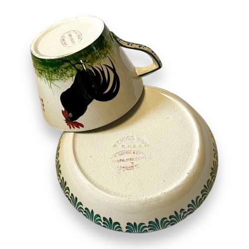 Wemyss Ware Cockeral Cup and Saucer image-4