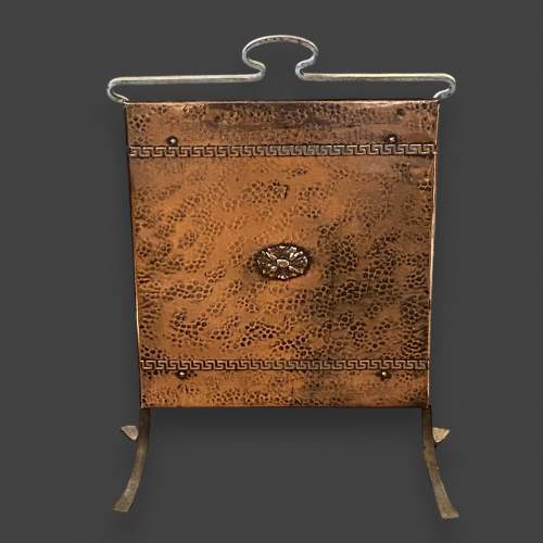 Arts & Crafts Copper Fire Screen image-1