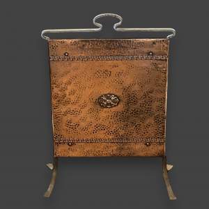 Arts & Crafts Copper Fire Screen