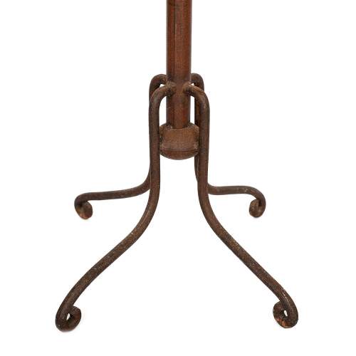 A Rustic Cast Iron Medieval Gothic Style Candelabra image-6