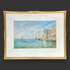 Signed Watercolour of San Giorgio Maggiore Venice