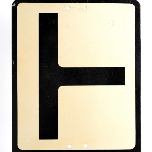 Vintage Metal Road Sign for a Right Hand Junction Ahead image-3