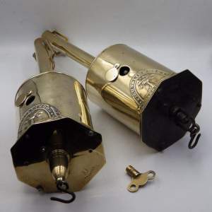 John Linwood Pair of Early 19th Century Brass Spit Bottle Jacks