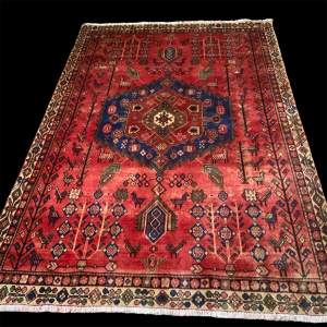 Finest Quality Hand Knotted Persian Rug Afshar Floral Animal