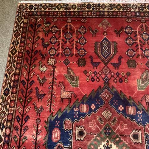 Finest Quality Hand Knotted Persian Rug Afshar Floral Animal image-3