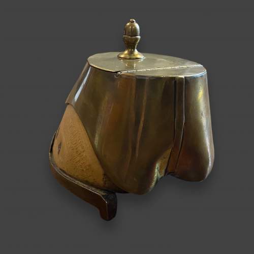 Horses Hoof Brass Lidded Desk Tidy image-3