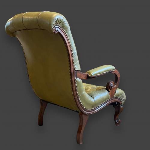 Victorian Leather Chesterfield Library Chair image-4