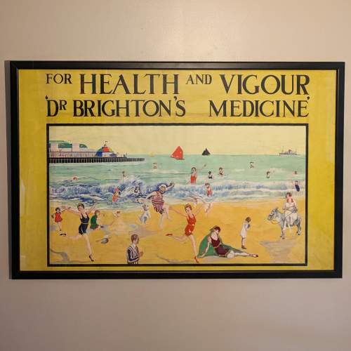 Painting Advertising Brighton - Gouache on Artists Paper Circa 1920s image-1