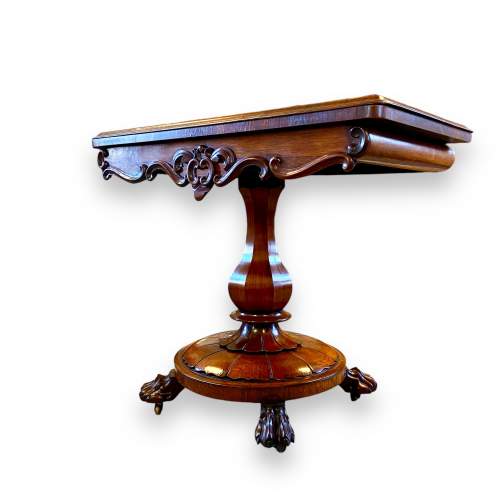 William IV Rosewood Foldover Card Table image-2