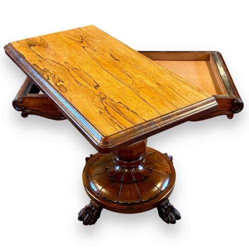 William IV Rosewood Foldover Card Table image-5