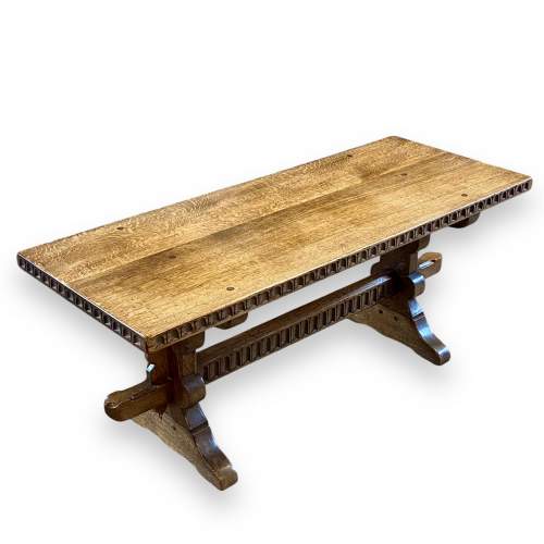 20th Century Solid Oak Peg Construction Coffee Table image-3