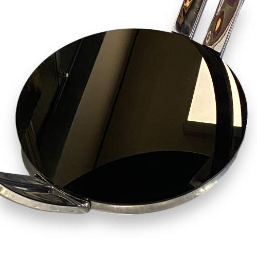 Art Deco style Chrome and Black Glass Coffee Table image-3