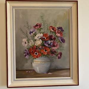 Sibylle Robertin - Floral Oil on Canvas Circa 1930